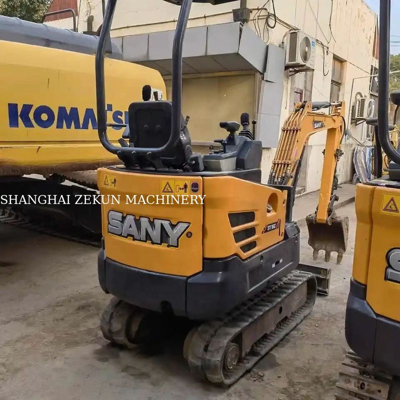 10.3KW Sany SY16C 1.6Ton mini graafmachine met rubberband en originele hydraulische pomp