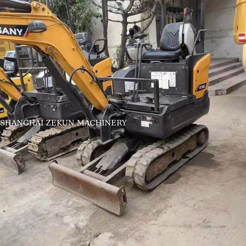 10.3KW Sany SY16C 1.6Ton mini graafmachine met rubberband en originele hydraulische pomp