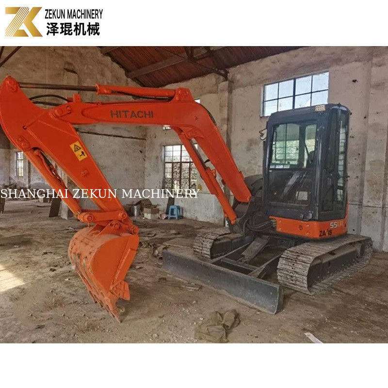 33.1Kw Power Hitachi ZX55 Graafmachine 5,5 Ton Mini Bagger met 2001-4000 Werkuren