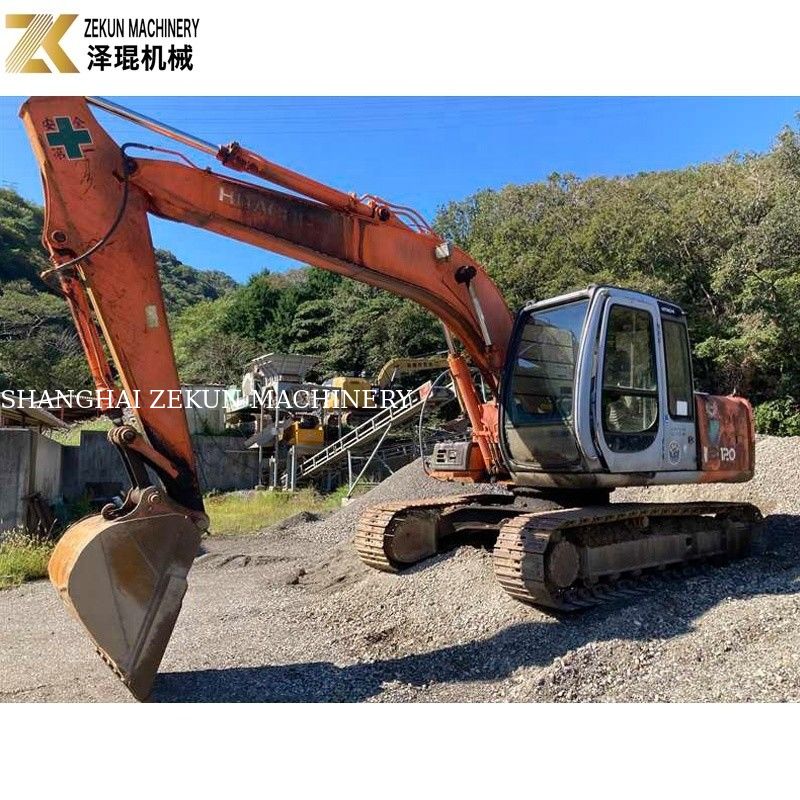 Originele kleur 12 ton gebruikte Hitachi EX 120 graafmachine EX120-5 met 60,5 kW ISUZU motor