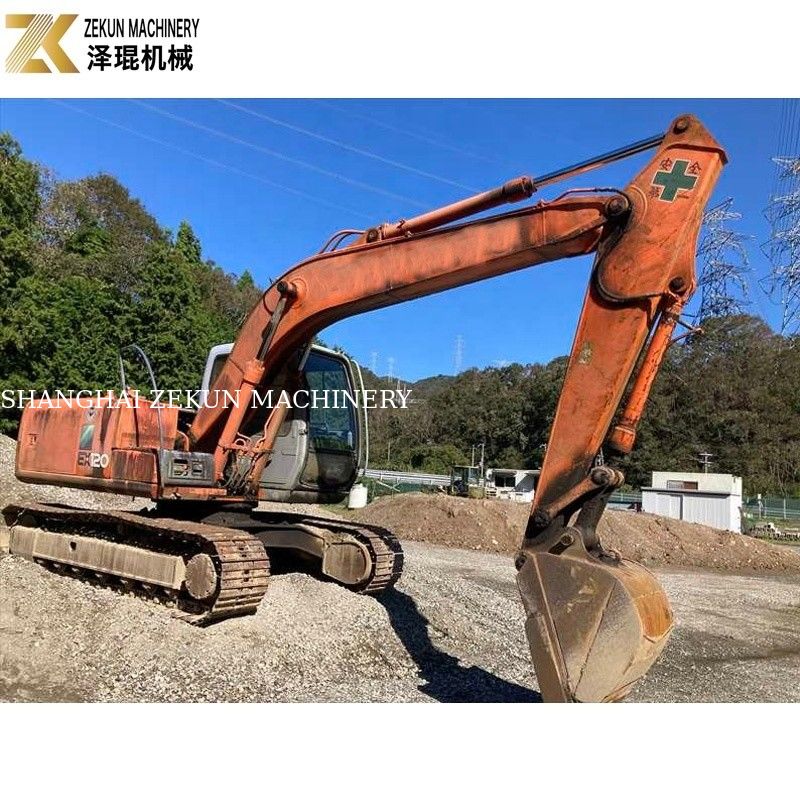 Originele kleur 12 ton gebruikte Hitachi EX 120 graafmachine EX120-5 met 60,5 kW ISUZU motor