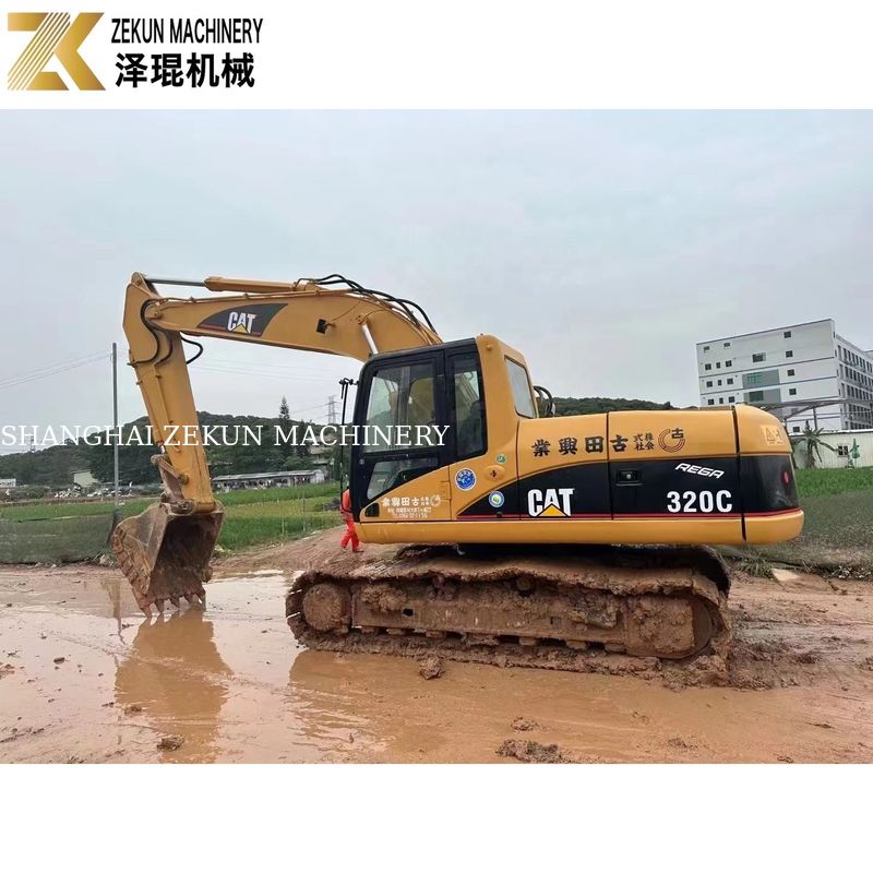 110 kW zware apparatuur gebruikt CAT320 graafmachine Caterpillar 320C Werktijden 4001-6000