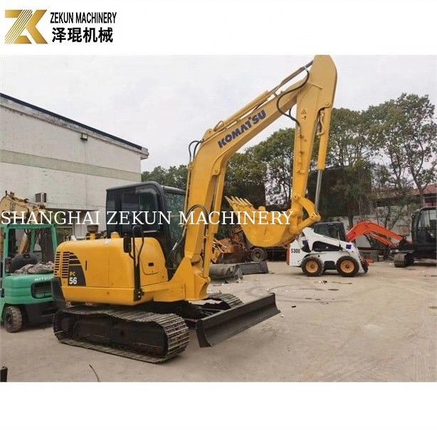 Komatsu PC56-7 mini graafmachine met 5 ton bedrijfsgewicht en duurzame dieselmotor