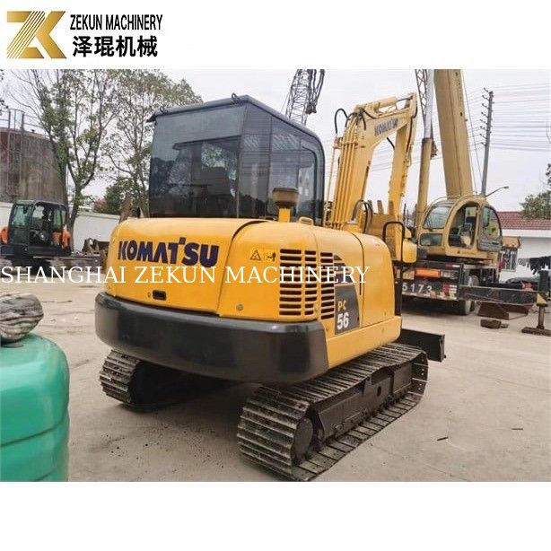 Komatsu PC56-7 mini graafmachine met 5 ton bedrijfsgewicht en duurzame dieselmotor