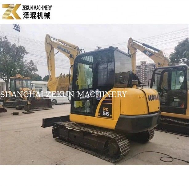 Komatsu PC56-7 mini graafmachine met 5 ton bedrijfsgewicht en duurzame dieselmotor