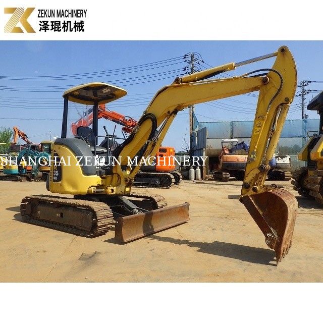 Gebruikte mini-grootte Komatsu PC35 graafmachine 3 ton werkgewicht 3700 kg machinegewicht