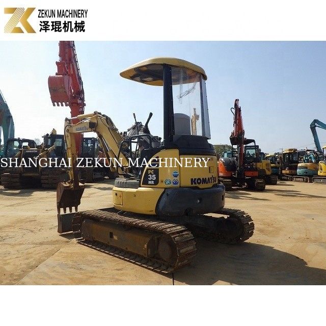 Gebruikte mini-grootte Komatsu PC35 graafmachine 3 ton werkgewicht 3700 kg machinegewicht