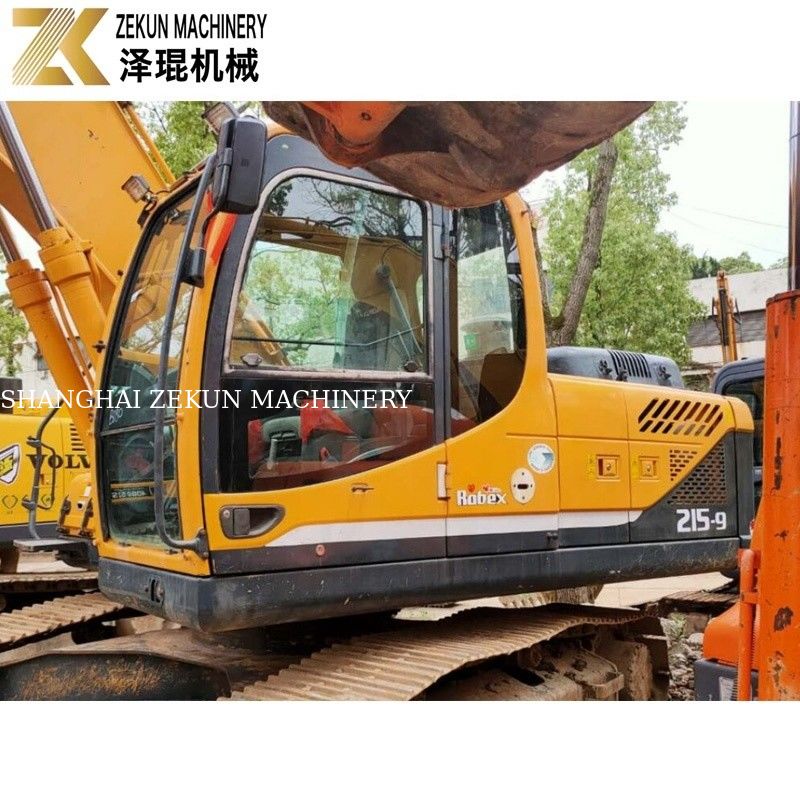 21 ton gebruikte Hyundai 215 graafmachine R215-9 tweedehands graafmachines met originele pomp