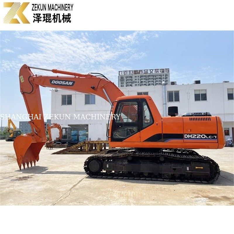 Gebruikte aardgraver 22 ton Doosan 220 Graafmachine DH220LC-7 Motor 21400 K