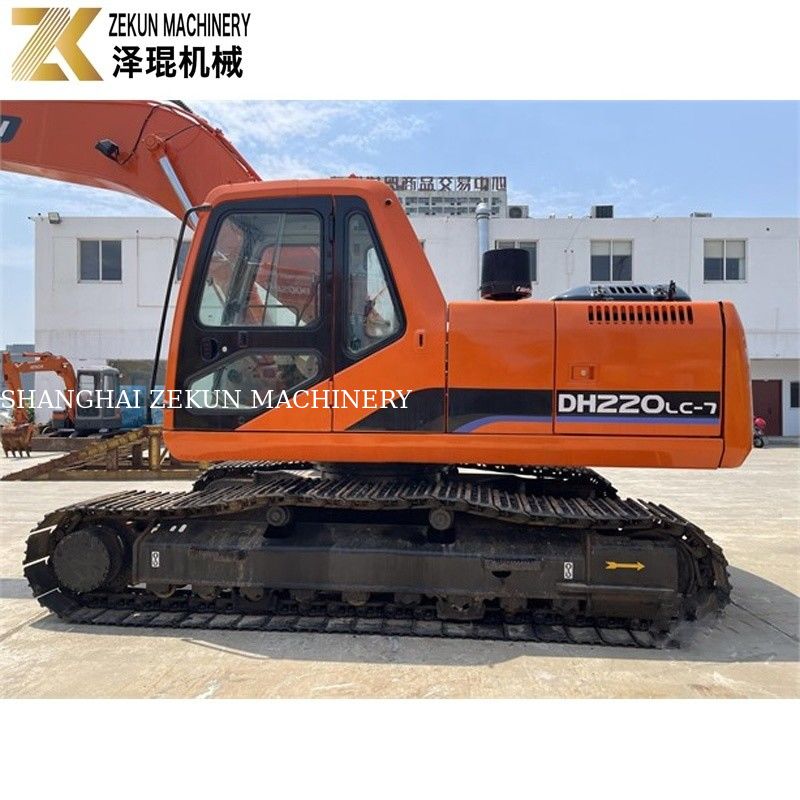 Gebruikte aardgraver 22 ton Doosan 220 Graafmachine DH220LC-7 Motor 21400 K