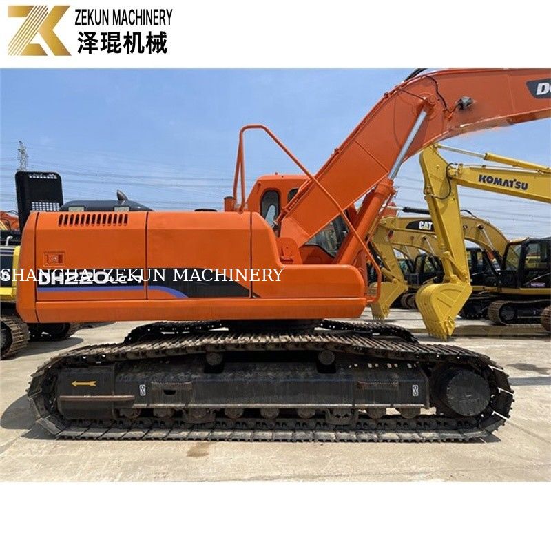 Gebruikte aardgraver 22 ton Doosan 220 Graafmachine DH220LC-7 Motor 21400 K