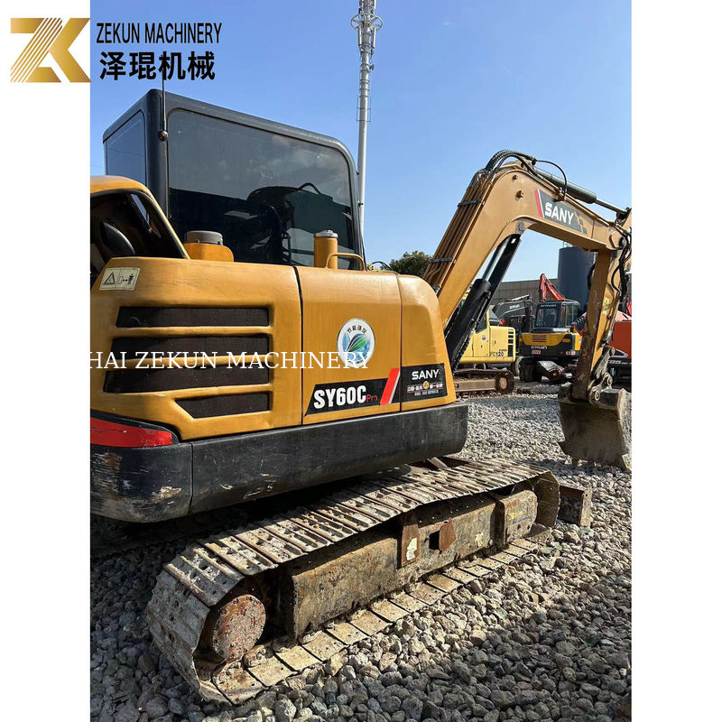 SANY SY60C Pro 6 Ton Gebruikte Crawler Excavator 36KW Power Tweedehands gravers