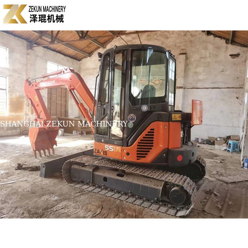 Hitachi ZX55 Gebruikte mini graafmachine 5,5 ton ZX55U ZX55UR met originele hydraulische pomp