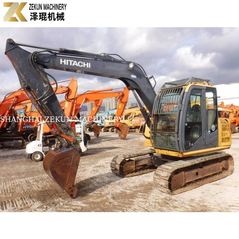 7200 KG Gebruikte Japan Mini 8 Ton Hitachi 80 Graafmachine ZX80 met originele hydraulische pomp