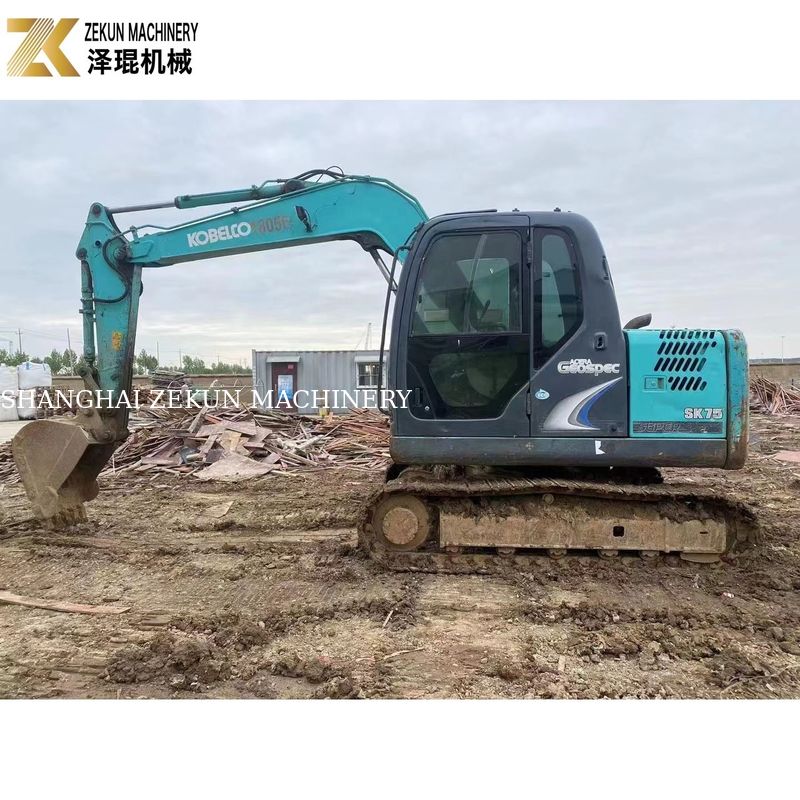 2017 Gebruikte Kobelco SK75-8 7.5 Ton Japanse graafmachine Originele ontwerp