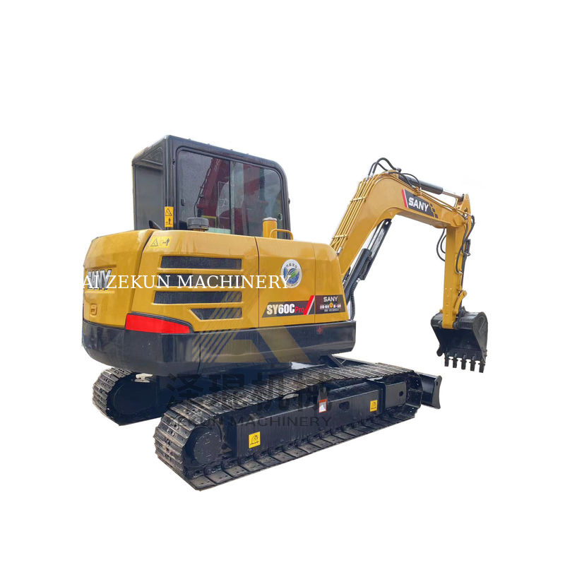 Sany SY60C Pro Crawler Hydraulische graafmachine met Sany-motor en 0-2000 werkuren