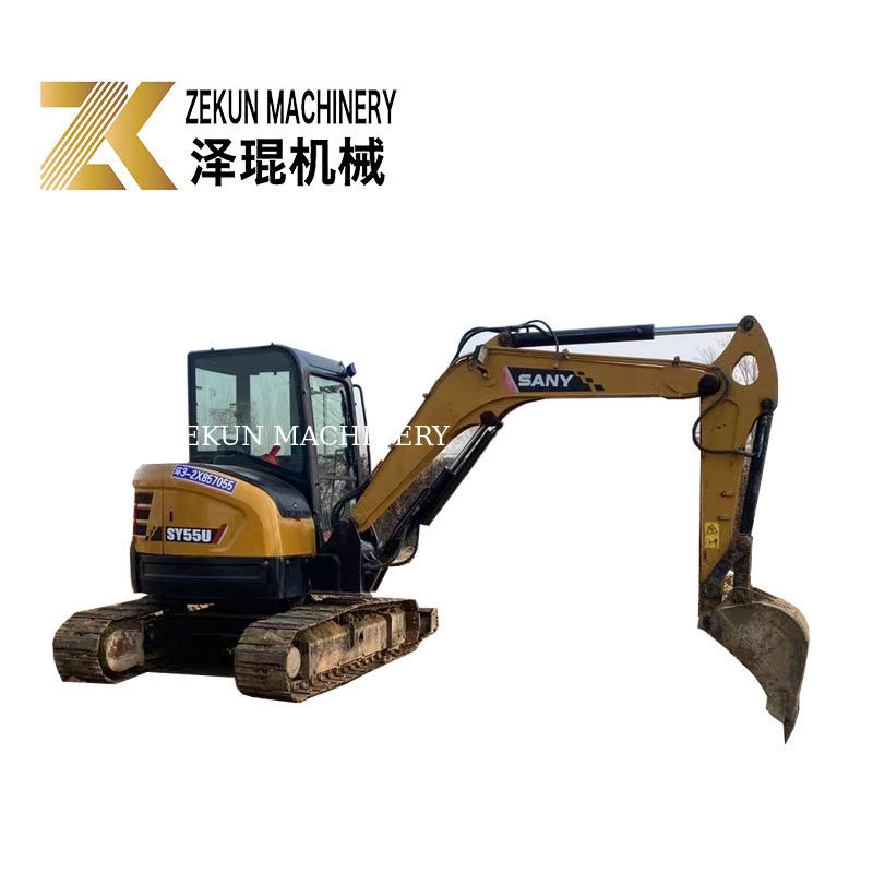Gebruikte SANY SY55U Crawler Excavator 5,5 ton met een emmercapaciteit van 0,23 m3