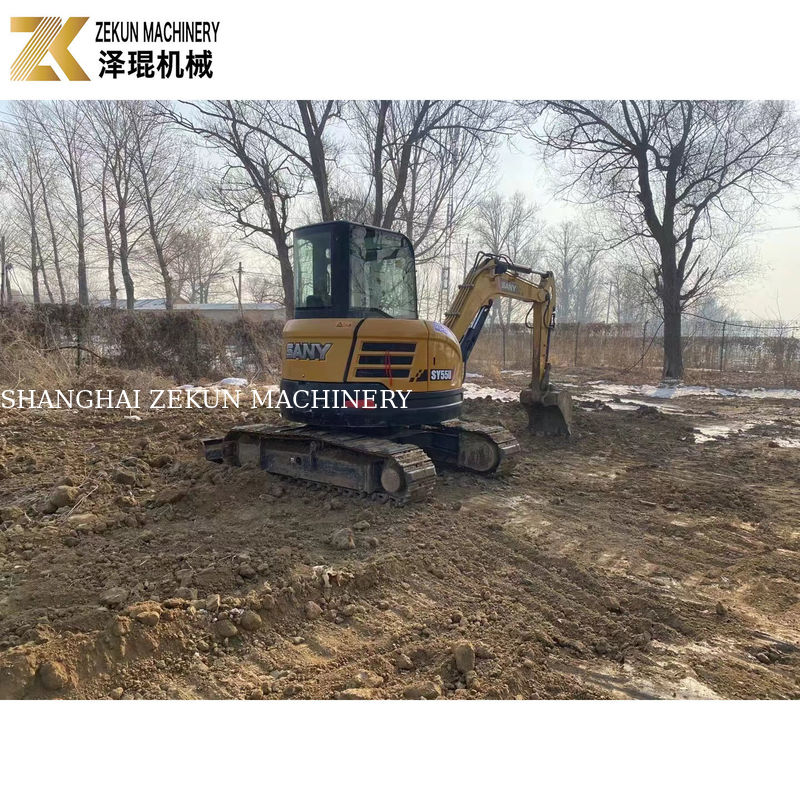 Gebruikte SANY SY55U Crawler Excavator 5,5 ton met een emmercapaciteit van 0,23 m3