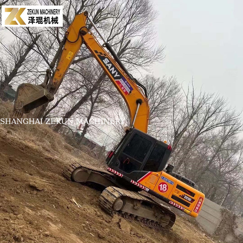 Gebruikte Sany SY215C Pro Excavator Midsize Crawler met 1.2M3 Bucket