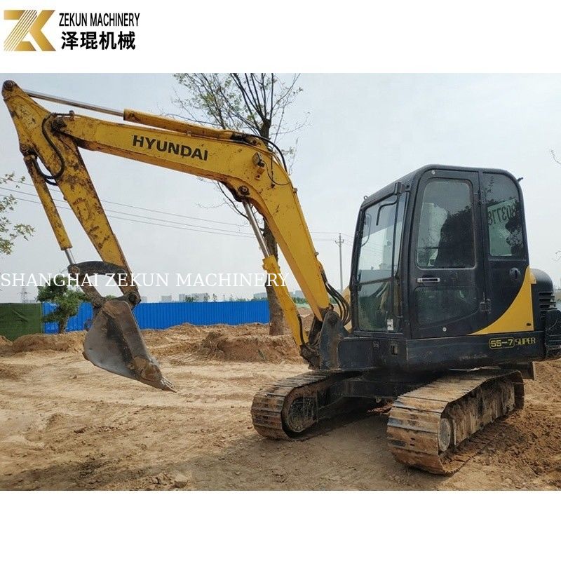 5.5 ton Hyundai Robex 55-7 graafmachine met hydraulische klep 0.18m3 emmer