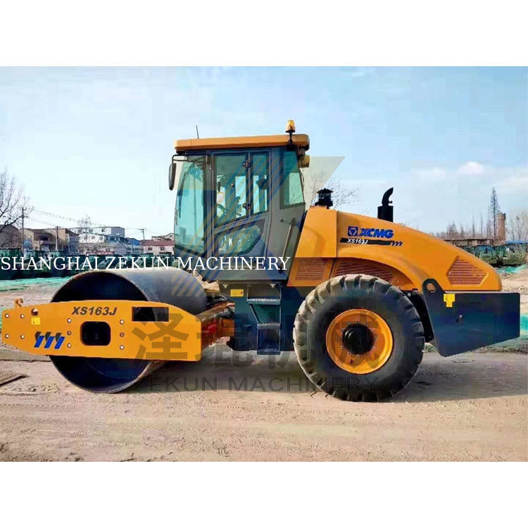 16ton XCMG XS163J Single Drum Vibratory Roller China Stage II Wegbouwapparatuur