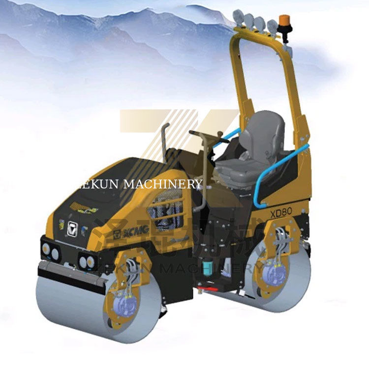 1.6ton XCMG XD80 lichtgewicht trillingsrol EU fase V wegbouwapparatuur