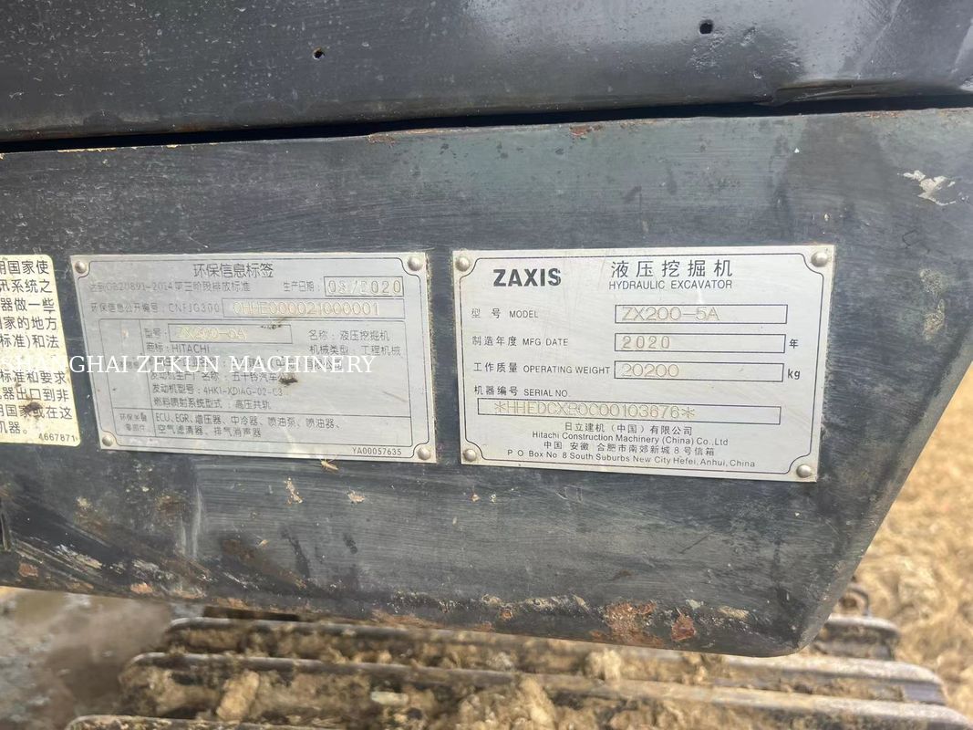2020 Hitachi ZX220-5A Graafmachine 6541 uur Max. graafhoogte 630 mm Max. graafdiepte 670 mm Voor zware klussen